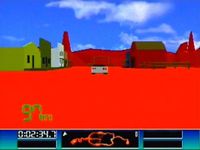 une photo d'Ã©cran de Club Drive sur Atari Jaguar